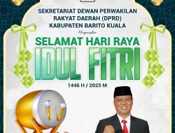 Sekretaris Dewan Perwakilan Rakyat Daerah Barito Kuala Sampaikan Selamat Hari Raya Idul Fitri 1446 Hijriah