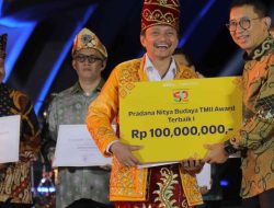 Anjungan Kalsel di TMII Terbaik Se-Indonesia, Wagub Hasnuryadi Terima Penghargaan Pradana Nitya Budaya