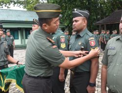 Kodim 1002 HST Gelar Korp Rapot Kenaikan Pangkat sekaligus Penerimaan Anggota