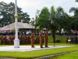 Samakan Visi Misi dengan Asta Cita Presiden, Bupati Balangan Pimpin Apel Gabungan,