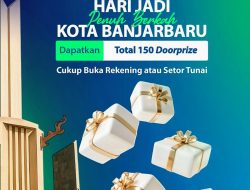 Meriahkan Hari Jadi Banjarbaru Ke-26, Bank Kalsel Bagikan 150 Doorprize