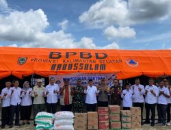 Bupati Batola Salurkan Bantuan Tanggap Bencana Banjir Tiga Kecamatan