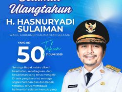Dispersip Kalsel Sampaikan Ucapan Selamat Milad Wagub H.Hasnuryadi Sulaiman