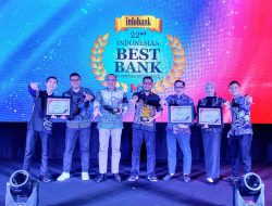 Bank Kalsel Raih Golden Trophy dari Infobank-MRI Atas Konsistensi Kualitas Layanan Selama 5 Tahun