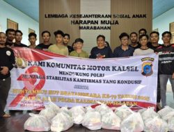 Polda Kalsel Gandeng Komunitas Jalanan dan Motor Gelar Bakti Sosial Sambut HUT Bhayangkara ke-79