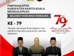 Pimpinan dan Anggota DPRD Batola Sampaikan Dirgahayu Bhayangkara ke-79
