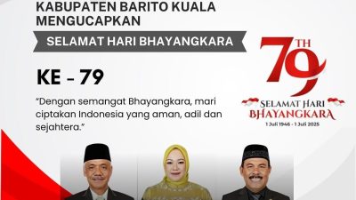 Pimpinan dan Anggota DPRD Batola Sampaikan Dirgahayu Bhayangkara ke-79