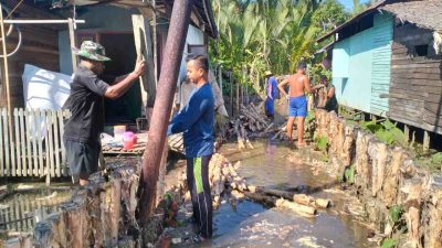 TMMD ke-125 Banjarmasin, TNI dan Warga Wujudkan Jalan Baru di Kuin Kecil