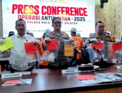 Selamatkan 158 Jiwa, Polres HSS Ungkap 11 Kasus Narkoba Selama Operasi Antik Intan 2025