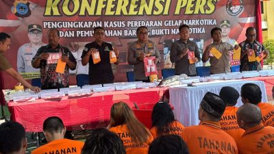 Musnahkan Narkoba Senilai Rp1,6 Miliar, 47 Tersangka Diamankan Polresta Banjarmasin