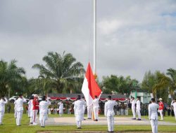 HUT ke-80 RI, Pengibaran Merah Putih di Balangan Berlangsung Khidmat dan Penuh Makna