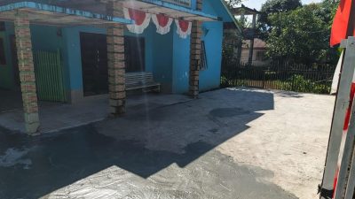 Kebahagiaan Santri Usai Halaman Pesantren Dicor Satgas TMMD ke-125 Banjarmasin