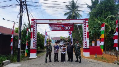 Meriahkan HUT ke-80 RI, Kodim 1002 HST Gelar Lomba Kreatifitas Gapura