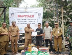 Pemkab HST Salurkan Bantuan untuk Ringankan Korban Kebakaran di Desa Murung B Hantakan