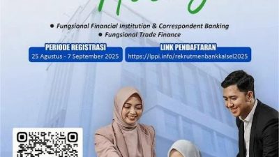 Bank Kalsel Buka Rekrutmen Profesional S1 Berpengalaman, Daftar Online Hingga 7 September 2025