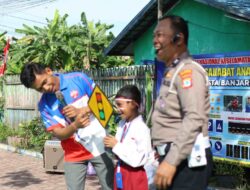 Trio Motor Gandeng Polresta Banjarmasin, Siswa SDN Belitung Utara 1 Antusias Ikuti Edukasi Safety Riding
