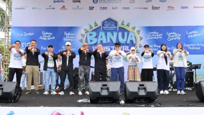Gubernur Kalsel H. Muhidin dan Hj. Fathul Jannah Meriahkan Banua Qristival 2025: Gowes, Senam Zumba, hingga Edukasi QRIS