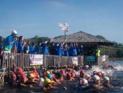 Sekdaprov Kalsel Lepas Ratusan Peserta Banua Triathlon Challenge 2025 di Geopark Meratus