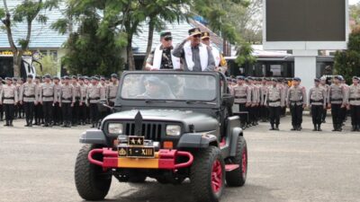 Supian HK Pimpin Apel Gelar Pasukan Pengamanan Jelang Pengajian 5 Rajab di Lapangan Murjani