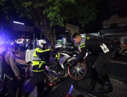 Patroli Dini Hari, Polresta Banjarmasin Cegah Balap Liar di Jalan A. Yani, Dua Motor Diamankan