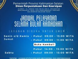 Jam Operasional Ramadan 2026, Perpustakaan Palnam Kalsel Tetap Buka Layani Masyarakat