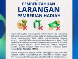 Bank Kalsel Resmi Larang Hadiah & Gratifikasi, Tegaskan Komitmen Integritas Jelang Ramadan 1447 H