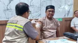 Syarat Wajib Terbitkan Visa Haji, 711 Calon Haji Asal Banjarmasin Divaksin Meningitis