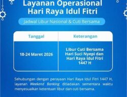 Libur Panjang Lebaran 2026 : Layanan Fisik Bank Kalsel Tutup, Transaksi Digital Tetap Siaga