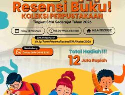 Ada Lomba Resensi Buku Tingkat SMA di Kalsel, Total Hadiah Rp12 Juta