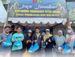 Ramaikan Bazar Ramadhan Korem 101/Antasari, Dislautkan Kalsel Bagikan 100 Kg Ikan Patin Gratis