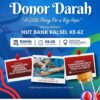 Rayakan Hari Jadi, Bank Kalsel Ajak Masyarakat Donor Darah di Kantor Pusat Besok