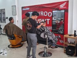 Aksi Sosial Honda ATJ Kasongan, Potong Rambut Gratis Diserbu Warga Katingan