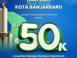 HUT Banjarbaru, Bank Kalsel Bagi Voucher Belanja untuk Nasabah