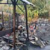 Kebakaran Hebat di Kecamatan Juai, Lima Rumah Ludes Terbakar