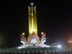 Respon Cepat DLH Batola, Lampu Tugu Bundaran Rumpiang Kembali Menyala
