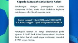 Layanan BI-FAST Bank Kalsel Kembali Normal Mulai 17 Juni