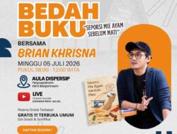 Brian Khrisna Akan Bedah Buku “Seporsi Mie Ayam Sebelum Mati” di Banjarmasin