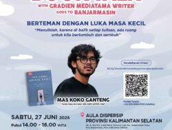 Mas Koko Ganteng Hadir di Semesta Buku Banjarmasin 2026, Bahas Luka Masa Kecil dan Kekuatan Menulis