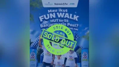 Bank Kalsel Dukung Fun Walk HUT ke-55 BPost, Kuota Peserta Langsung Ludes