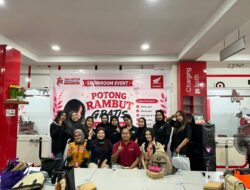 Potong Rambut Gratis Ramaikan Showroom Event Honda Trio Motor Sampit