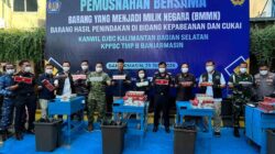 Jutaan Batang Rokok Ilegal Dimusnahkan di Kalsel, Potensi Kerugian Negara Capai Rp15,57 Miliar