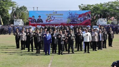 Gubernur Muhidin Hadiri Peringatan Hari Bhayangkara ke-80, Perkuat Sinergi Pemprov dan Polda Kalsel