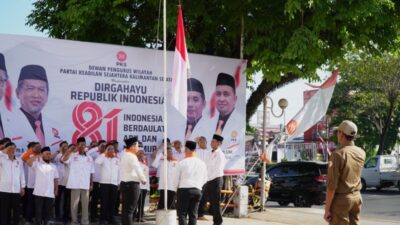 Perkokoh Cinta NKRI, PKS Kalsel Gelar Upacara HUT ke-81 RI
