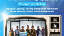 Komitmen Dukung Pendidikan, UPZ Bank Kalsel Salurkan Bantuan bagi Siswa Prasejahtera