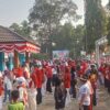 Semarak HUT ke-81 RI, Kecamatan Simpur Gelar Senam Sehat dan Bagi Doorprize