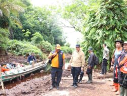 Api Gambut Menjalar di Bawah Tanah, Wabup Pulang Pisau Pantau Pemadaman